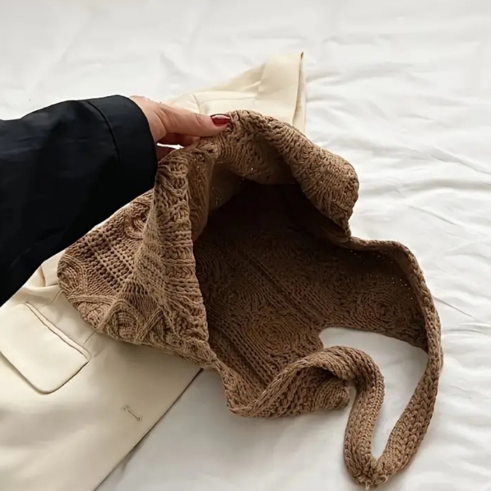 Knitted Boho Shoulder Bag - Picture 3 of 6